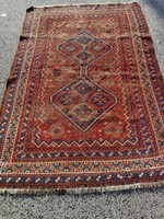 Antik iráni qashqai shiraz kézi csomózású szőnyeg.