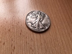 1943 USA ezüst fél dollár 11,5 gramm 0,900