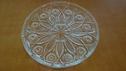 Beautiful, practical, cut lead crystal serving bowl/serving tray divided into 7 parts, flawless