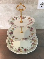 Zsolnay pillangós süteményes tál