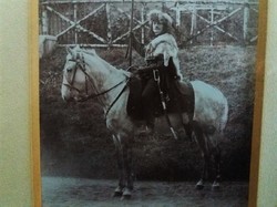 Régi lovas fotó, fénykép, keret