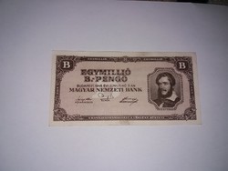 Egymillió B.-Pengő 1946-os széptartású ropogós   bankjegy !