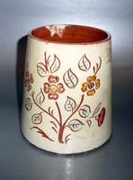 Svéd vintage virágtartó kaspó kézi festésű