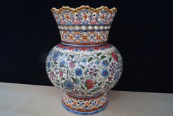 Zsolnay családjeles áttört duci váza 1880 körül