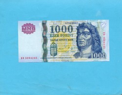 Hajtatlan  !!!!  Unc !!!! 1000 Forint 2005 DB !!! Zöld Biztonsági csík!