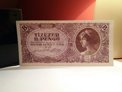 Tizezer B.-Pengő  1946-os eredeti Hajtatlan UNC  bankjegy !! 