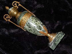 Antik bronz és márvány urna váza 