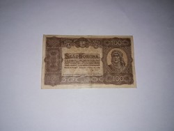 100 korona 1923-as  Magyar Pénzjegynyomda !