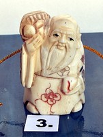 ELADVA KITTINEK - Japán antik Elefántcsont (csont) Netsuke 