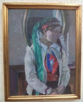 Hermann Grom Rottmayer festmény  Kiváló befektetés !Fiatal lány szobában