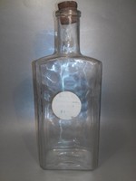 Fillérekért!!! Nagy méretű üveg palack régi szögletes