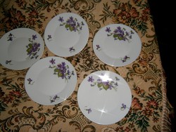 5 db antik ibolyás  Zsolnay porcelán tányér