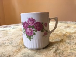 Antik  nagy rózsás szép Zsolny bögre csésze