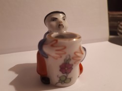 Antik herendi óherendi porcelán mini mandarin figura