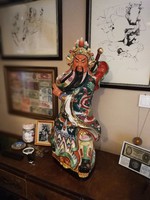 Hatalmas 0,8m magas kínai porcelán szobor. Gyönyörű darab!