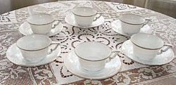 Vintage Elegant Epiag Coffee Cup with Saucer Set of 6