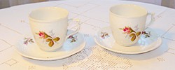 2 pcs Rosenthal Porcelain Coffee Cups with Saucer Plates