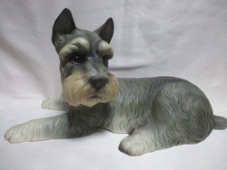 Törpe Schnauzer kutya. Royal porcelán figura 25 cm.