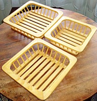 Retro three-piece interlocking basket set