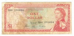 1 dollár 1965 Kelet-Karib államok