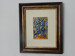 Flowers - high-quality fire enamel in an elegant frame! Also for a gift