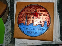 Rákosi fire enamel big medal with oath text