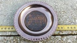 Zalakaros bronz tányér emléktárgy