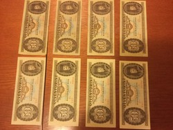 8 darabos teljes 50 forintos sor szép bankjegyek 