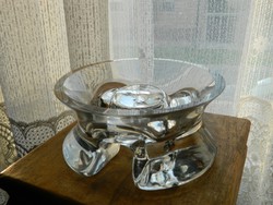 French mouth blown unique handmade glass centerpiece - ashtray - ashtray