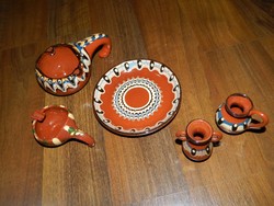 Retro soviet peacock eye pattern ceramic set