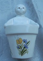 Antique Dutch hand painted holy water holder
