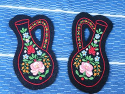 Wall embroidery - jugs - needlework in pairs