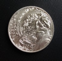 Gyönyörű ezüst 200 korona, Csehország 2010, Unc.