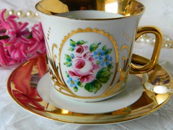 Meseszép Eigl osztrák porcelán kávés csésze és kistányér