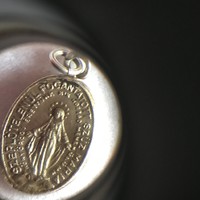 Egyedi-ritka egyházi ezüst medál