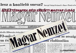 1993 február 16  /  MAGYAR NEMZET  /  SZÜLETÉSNAPRA RÉGI EREDETI ÚJSÁG Szs.:  4226