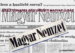 1993 február 19  /  MAGYAR NEMZET  /  SZÜLETÉSNAPRA RÉGI EREDETI ÚJSÁG Szs.:  4229