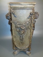 Bernard Bloch - Ausztria antik Art Nouveau terrakotta kerámia kaspó virágtartó váza jelzett