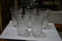 5 darab kristály boros pohár