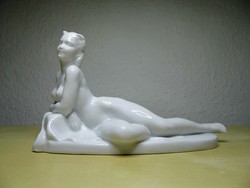 Drasche porcelán ritka art deco akt figura tökéletes állapotban!