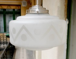 Art Deco plafonlámpa - savmart üveg búra.