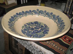 Old, rare large bowl from Hódmezővásárhely, 50 cm x 18 cm high, John of Hay