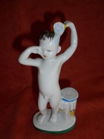 RITKA orosz porcelán figura: Mosakodó kisfiú