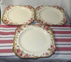 Royal doulton szögletes süteményes tányérok 3 db gyönyörűek