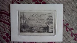 Count George of Festetics in Tolna. Original copper engraved business card of Festetits george (Festetics stamp printer)