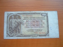CSEHSZLOVÁKIA 100 KORONA 1953