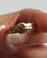 Brill köves arany gyűrű (jelzett)
