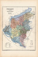 Somogy vármegye térkép 1904, megye, Nagy - Magyarország, eredeti, Kogutowicz Manó, atlasz