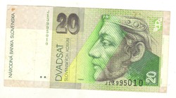 20 korona korun 1999. Szlovákia.