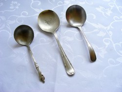 Marked, antique, small sauce pickers or measuring spoons, in different designs, can be mixed individually